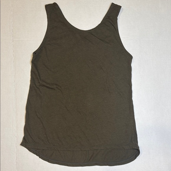 DYI Army Green Cross Back Tank Top - Picture 1 of 5